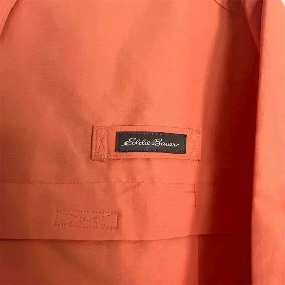 Eddie Bauer Men's Short Sleeve Orange Button-Up Shirt Size S Casual - Picture 2 of 10